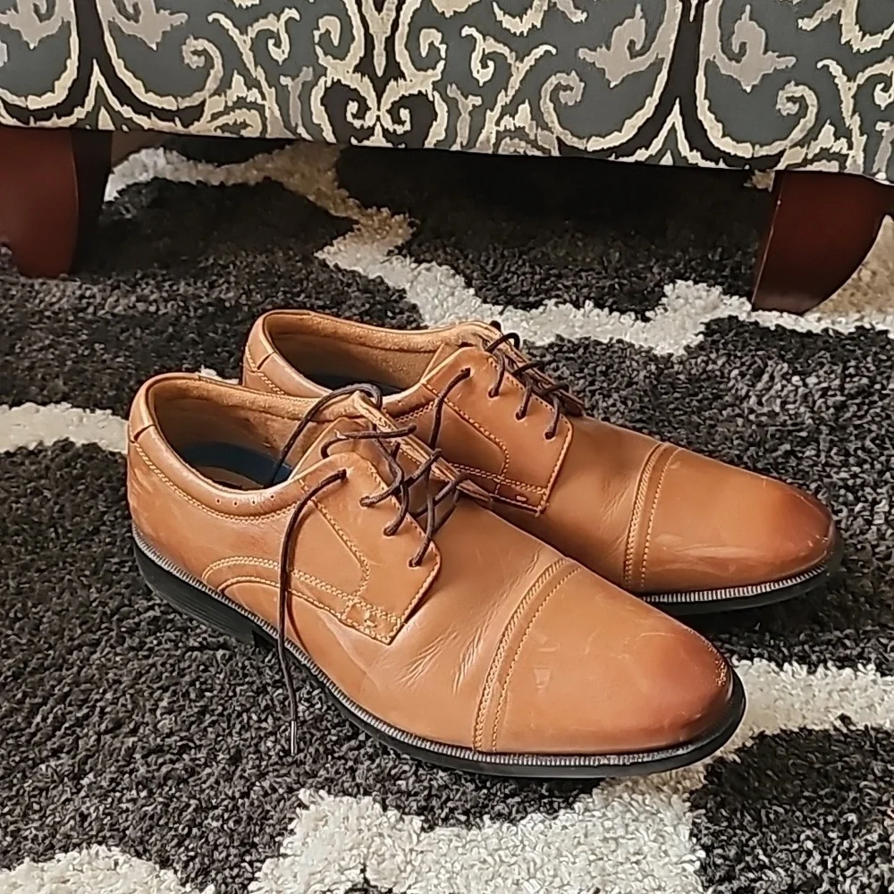 Nunn Bush sz 13 tan leather dress shoes